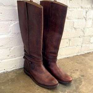 Frye Brown Leather Knee-High Boots